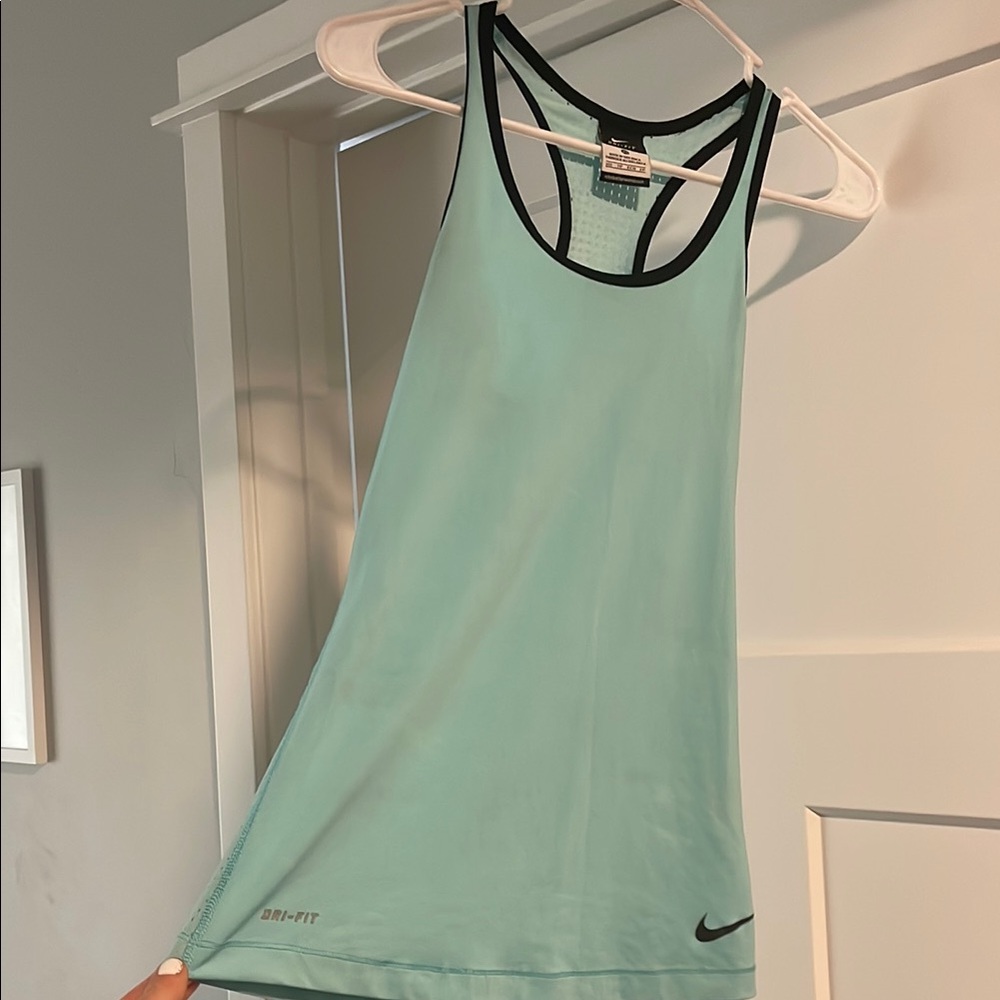 Nike Women's Light Blue Dri-FIT Tank Top
